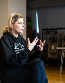 University Centre Leeds acting student sitting in class
